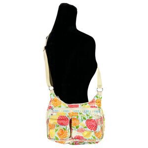 LeSportsac Floral Spring Bright Bold Colorful Crossbody Purse Handbag